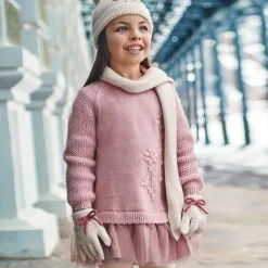 Mayoral Dresses*Girls Pink Knitted Dress
