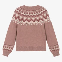 Mayoral Tops*Girls Pink Knitted Jumper
