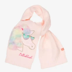Billieblush Scarves*Girls Pink Knitted Unicorn Scarf