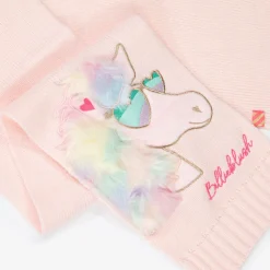 Billieblush Scarves*Girls Pink Knitted Unicorn Scarf