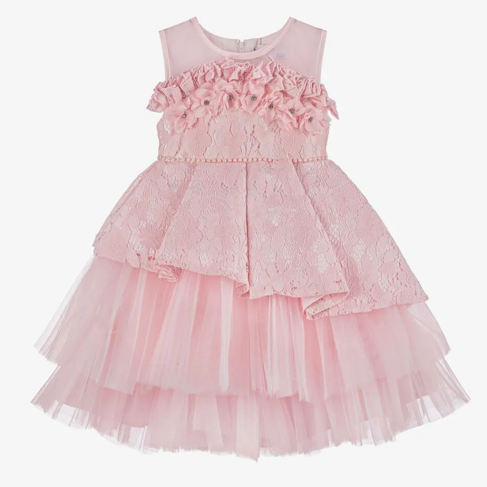 Beau KiD Dresses*Girls Pink Lace & Tulle Dress