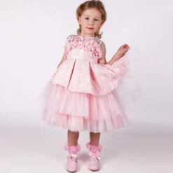 Beau KiD Dresses*Girls Pink Lace & Tulle Dress