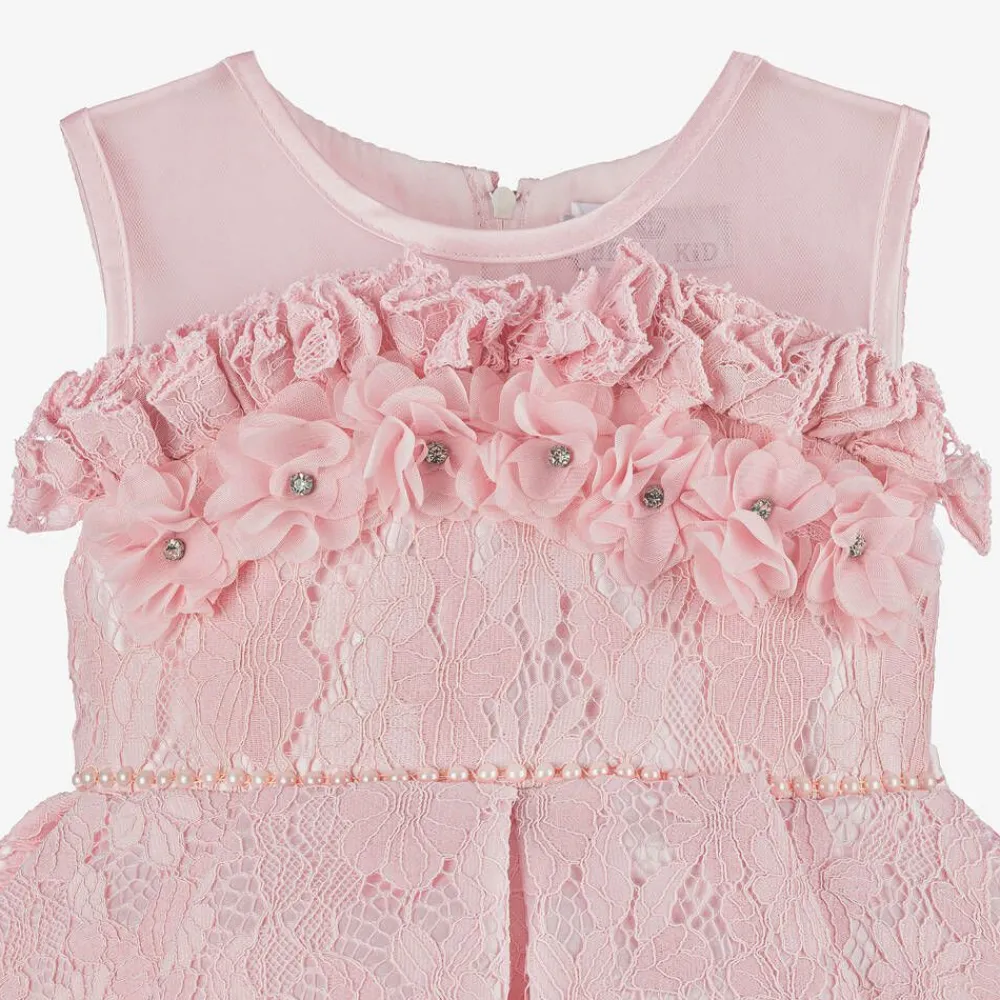 Beau KiD Dresses*Girls Pink Lace & Tulle Dress