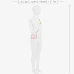 Zaccone Bags*Girls Pink Leather Bow Bag (12cm)