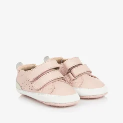 Old Soles First Walkers|First Walkers*Girls Pink Leather First Walker Trainers