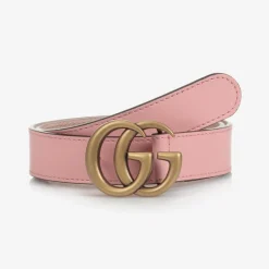 Gucci Clothing Accessories*Girls Pink Leather GG Belt