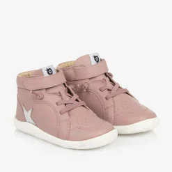 Old Soles Trainers*Girls Pink Leather High-Top Trainers