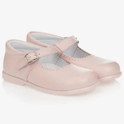 Childrens Classics Bar Shoes|Bar Shoes*Girls Pink Leather Shoes