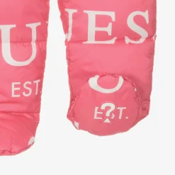 Guess Snowwear*Girls Pink Logo Print Snowsuit