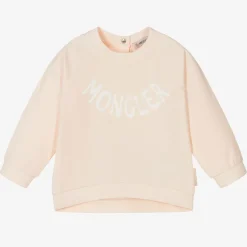 Moncler Enfant Tops*Girls Pink Logo Sweatshirt