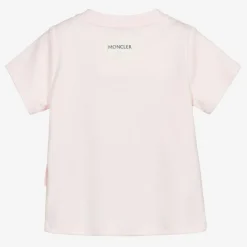 Moncler Enfant Tops*Girls Pink Logo T-Shirt