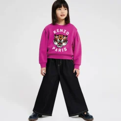 KENZO KIDS Tops*Girls Pink Lucky Tiger Sweatshirt