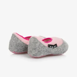 Falke Slippers|Slippers*Girls Pink Merino Wool Slippers