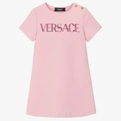 Versace Dresses*Girls Pink Milano Jersey Dress