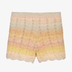 Zimmermann Shorts*Girls Pink Ombré Cotton Knit Shorts Multi
