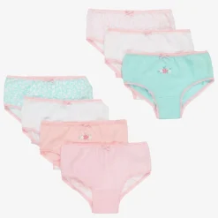 Childrensalon Essentials Underwear*Girls Pink Organic Cotton Knickers (7 Pack)