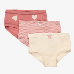 Petit Bateau Underwear*Girls Pink Organic Cotton Knickers (3 Pack)