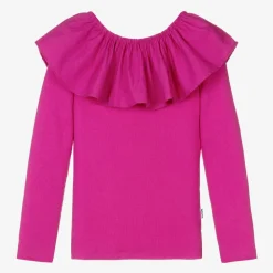 Molo Tops*Girls Pink Organic Cotton Ruffle Top BayaPink