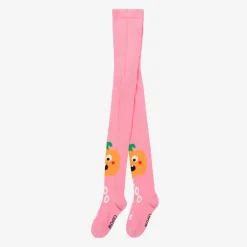 Wauw Capow Tights|Tights*Girls Pink Organic Cotton Pumpkin Tights