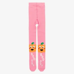 Wauw Capow Tights|Tights*Girls Pink Organic Cotton Pumpkin Tights