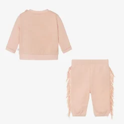 Stella McCartney Kids Tracksuits*Girls Pink Organic Cotton Horse Tracksuit