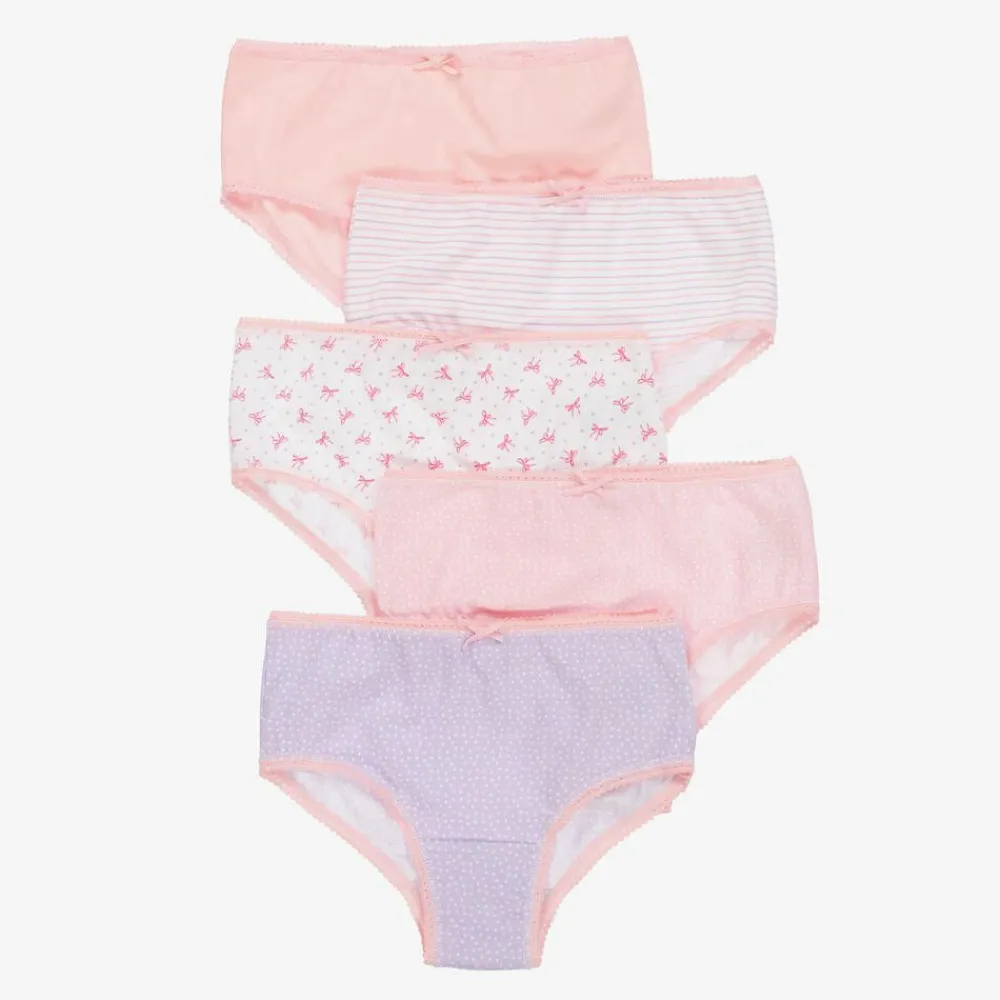 Childrensalon Essentials Underwear*Girls Pink Organic Cotton Knickers (5 Pack)