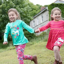 Frugi Leggings*Girls Pink Organic Cotton Horse Leggings