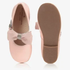 Childrens Classics Bar Shoes*Girls Pink Patent Bow Shoes