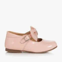 Childrens Classics Bar Shoes*Girls Pink Patent Bow Shoes