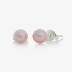 Raw Pearls Jewellery|Gifts*Girls Pink Pearl Earrings (5mm)