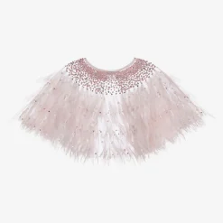 Tutu du Monde Coats & Jackets*Girls Pink Pearl Tulle Cape