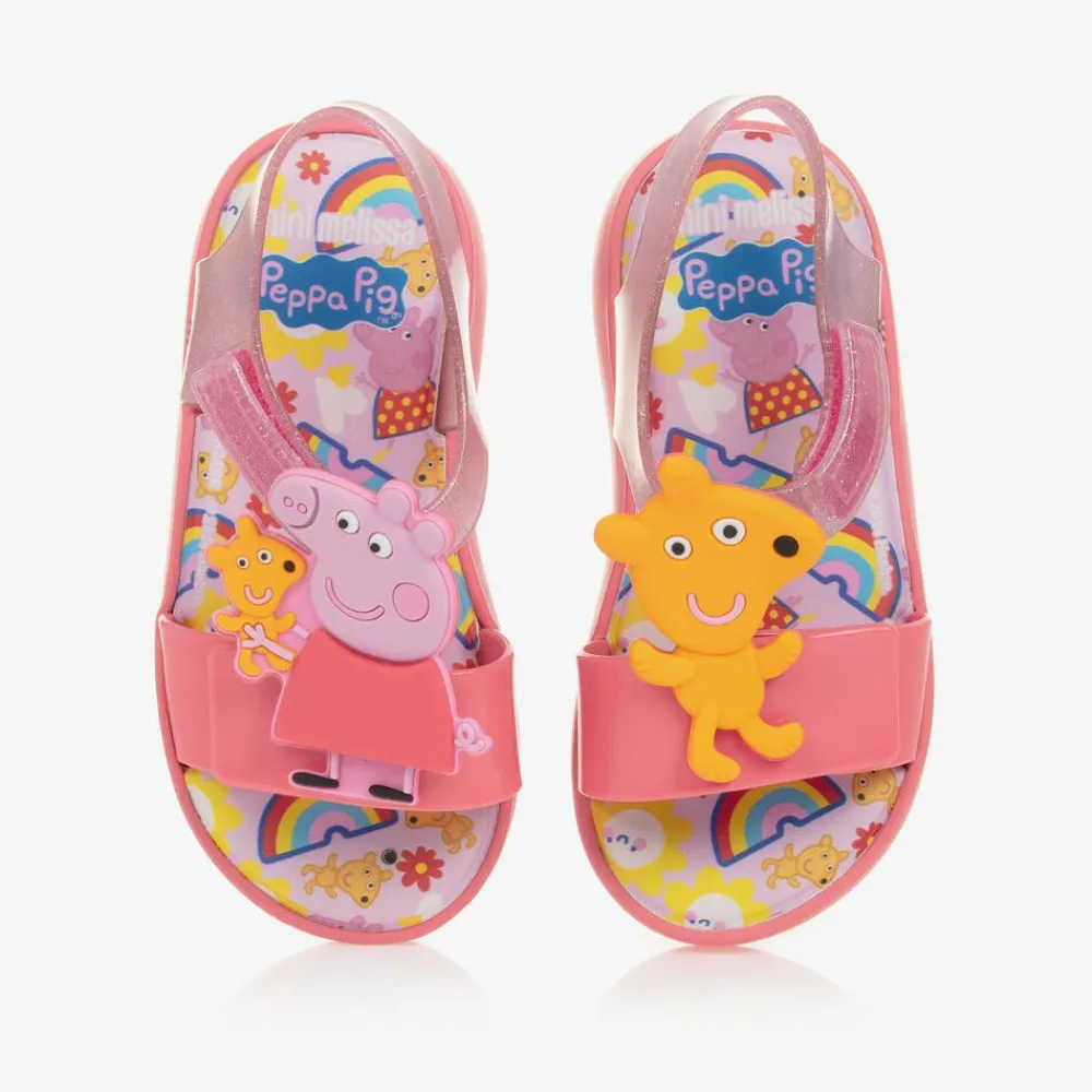 Mini Melissa Sandals|Sandals*Girls Pink Peppa Pig Jelly Sandals