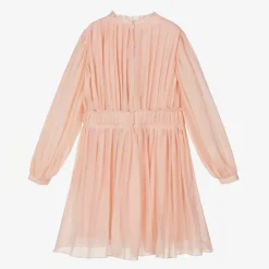 Chloé Dresses*Girls Pink Pleated Wool Dress