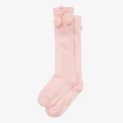 Pretty Originals Socks*Girls Pink Pom-Pom Cotton Socks