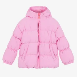 Billieblush Coats & Jackets*Girls Pink Puffer Rainbow Jacket