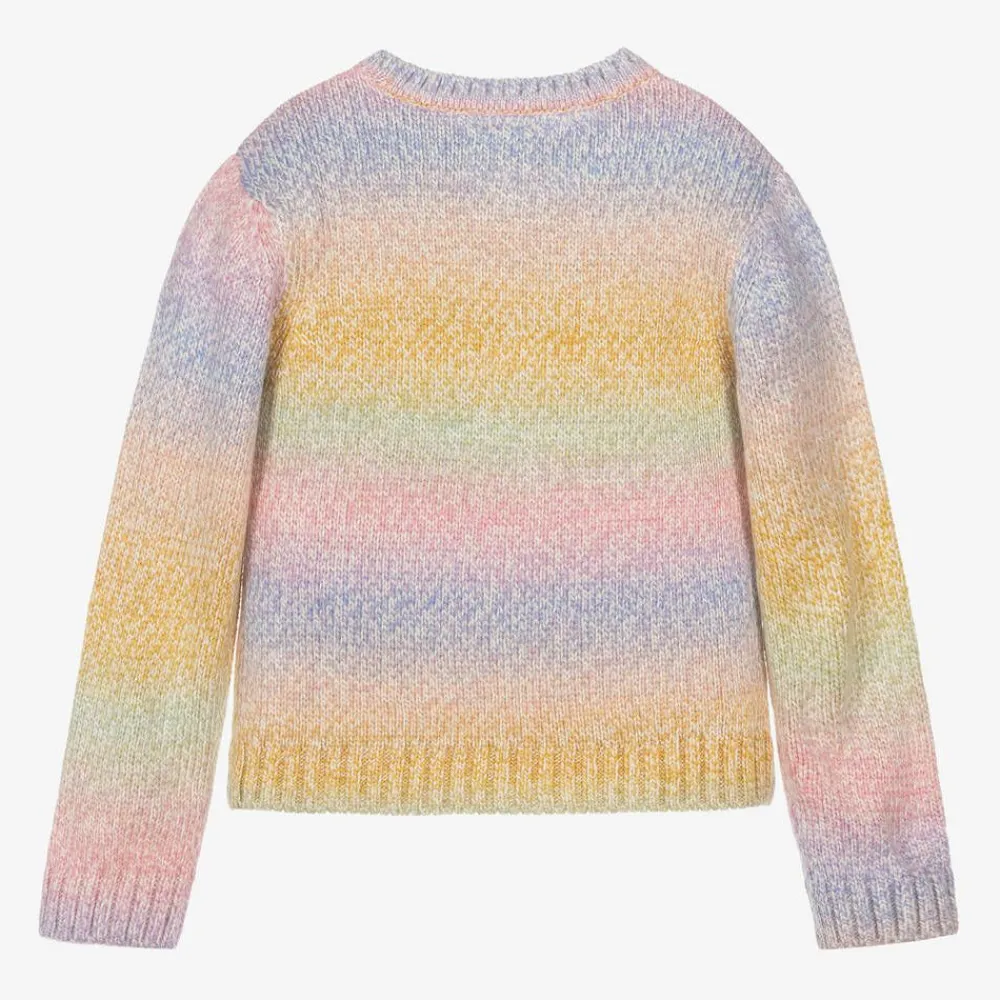 Guess Tops*Girls Pink Rainbow Stripe Sweater