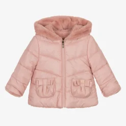 Mayoral Coats & Jackets*Girls Pink Reversible Coat