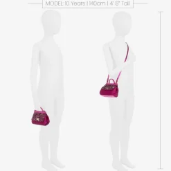 Dolce amp; Gabbana Bags*Girls Pink Rhinestones Sicily Bag (14cm)