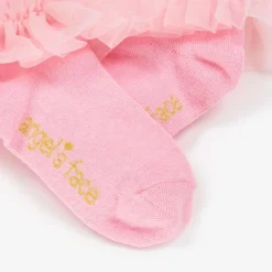 Angels Face Socks*Girls Ruffle Ankle Socks Pink