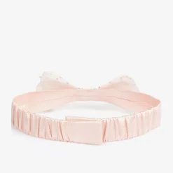 Tutu du Monde Clothing Accessories*Girls Pink Satin Sequin Bow Belt