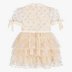 EIRENE Dresses*Girls Pink Sequinned Satin & Tulle Dress