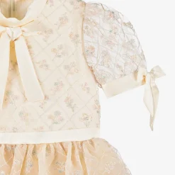 EIRENE Dresses*Girls Pink Sequinned Satin & Tulle Dress