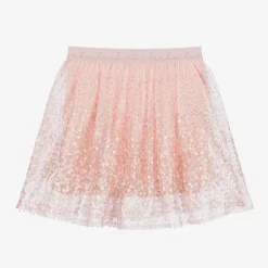 Le Chic Skirts*Girls Pink Sequinned Tulle Skirt