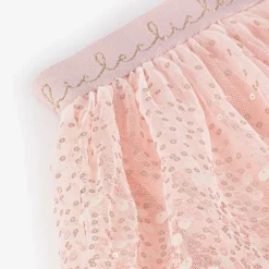 Le Chic Skirts*Girls Pink Sequinned Tulle Skirt