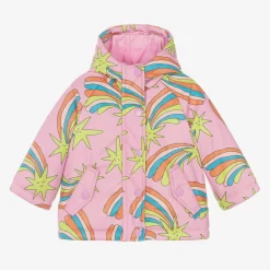 Stella McCartney Kids Coats & Jackets*Girls Pink Shooting Star Hooded Coat