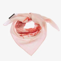 Versace Scarves*Girls Pink Silk Barocco Sea Kids Foulard