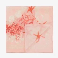 Versace Scarves*Girls Pink Silk Barocco Sea Kids Foulard