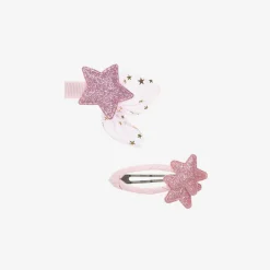 Bowtique London Hair Accessories*Girls Pink Star Hair Clips (2 Pack)