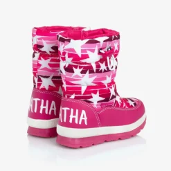 Agatha Ruiz de la Prada Snow Boots|Snow Boots*Girls Pink Star Snow Boots