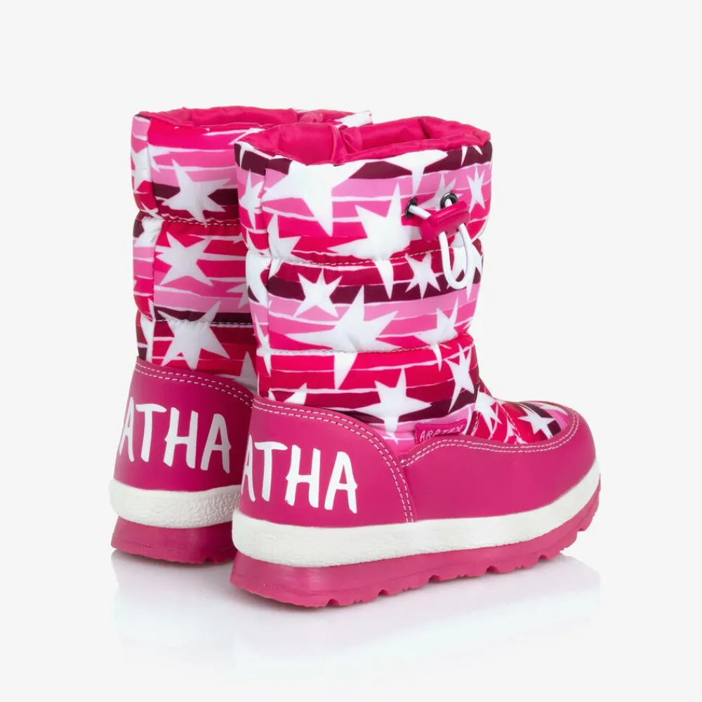 Agatha Ruiz de la Prada Snow Boots|Snow Boots*Girls Pink Star Snow Boots